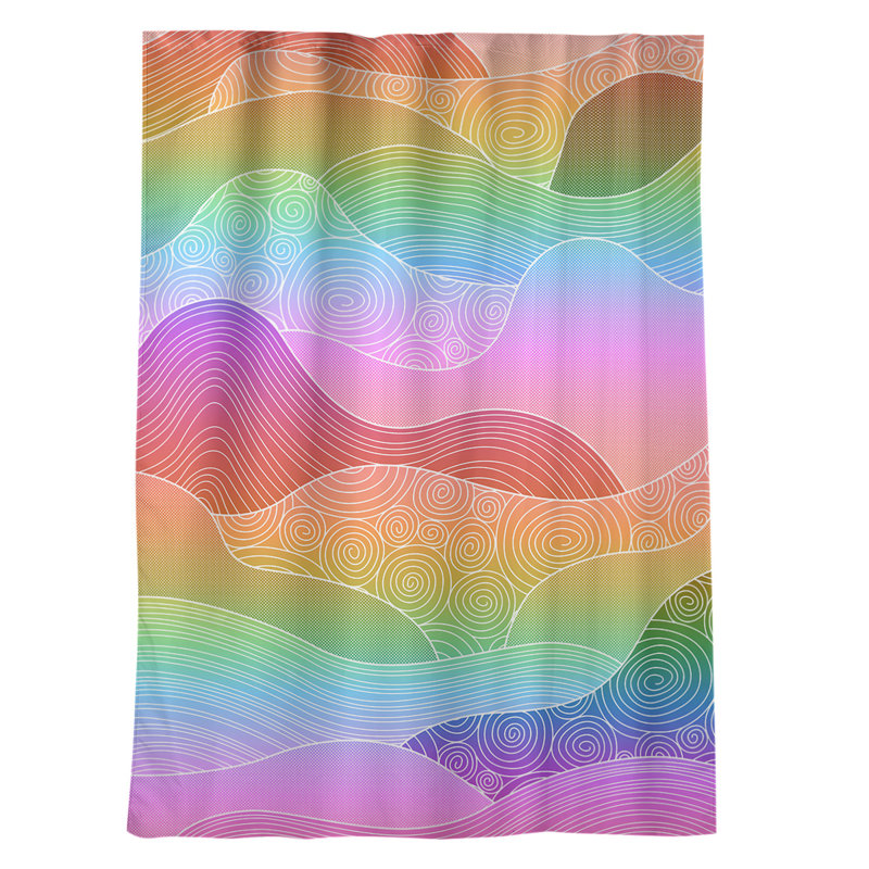 Avicia Room Darkening Curtain Single Panel, Rainbow