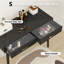 39" Small Space Desk & Vanity, Solid Wood 2-Drawer Compact Black Desk -1810921869