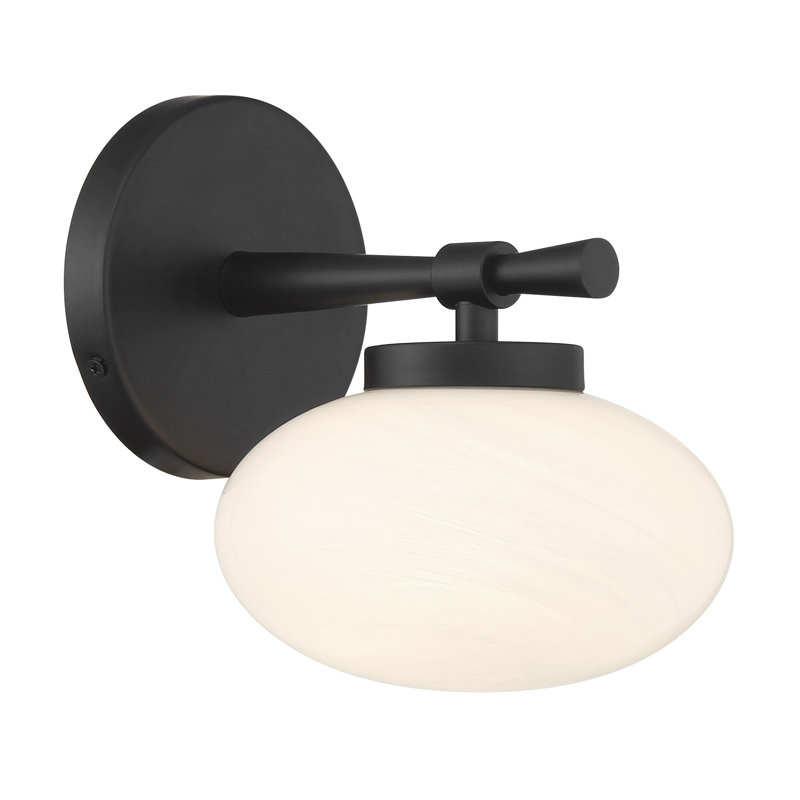  Applique murale 1 lumière Barrow en noir mat, Noir