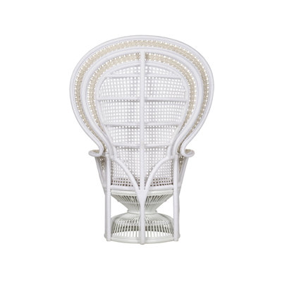 Fauteuil blanc Emanuelle, Linho sable