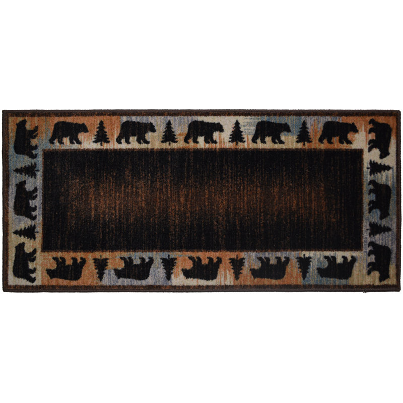 Connor-James Animal Print Water Resistant Non-Skid Kitchen Mat, Rectangle 3'8" x 1'8"