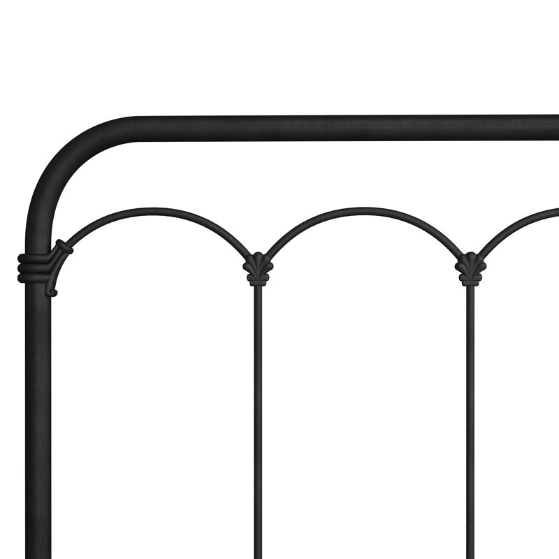 Tête de lit à découpes Amielia, Simple, Moucheté noir