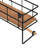 Colesen Industrial Wall Shelf, Oak & Black, 12.6 x 3.9 x 6.5 inches | 100% Melamine Coated Particle Board & 100% Metal Frame | Stylish Storage Solution for Home or Office, Durable & Modern Design