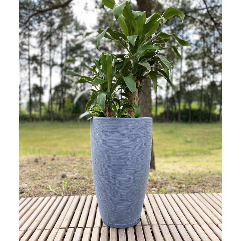 Pot de fleurs en résine Amsterdan, Gray, 25.59" H x 16.14" W x 16.14" D