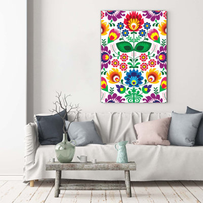 Ethnic Pattern - Wrapped Canvas Print