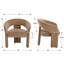 Fauteuils d'appoint demi-tonneau modernes Mid-Century-1343807554