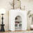 White Solid Wood Freestanding Fireplace