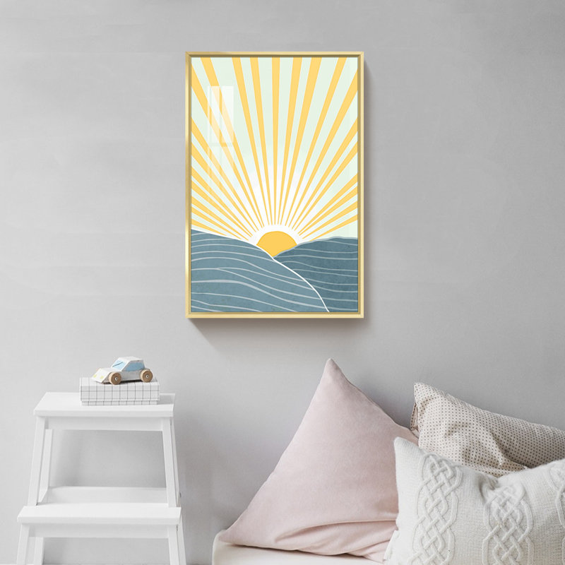Impression sur toile Boho, L 12 po x H 16 po, Or