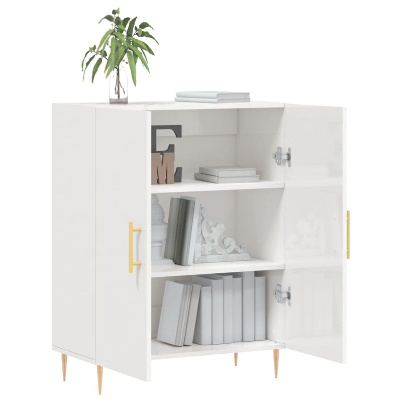 Mariacristina 2 - Door Rectangle Accent Cabinet, High Gloss White