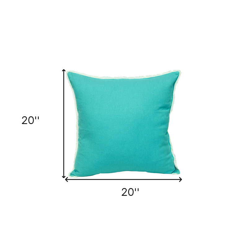 Coussin 20 "en coton bleu