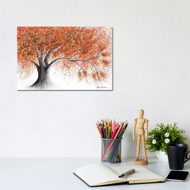 Rusty Sunshine Tree by Ashvin Harrison - Print on Canvas, 20.32 cm H x 30.48 cm W, Wrapped Canvas