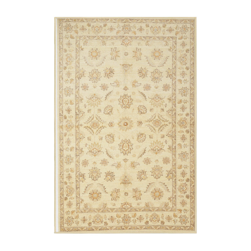 Tapis traditionnel heureux beige / brun Heuraux, Rectangle 8 pi x 12 pi