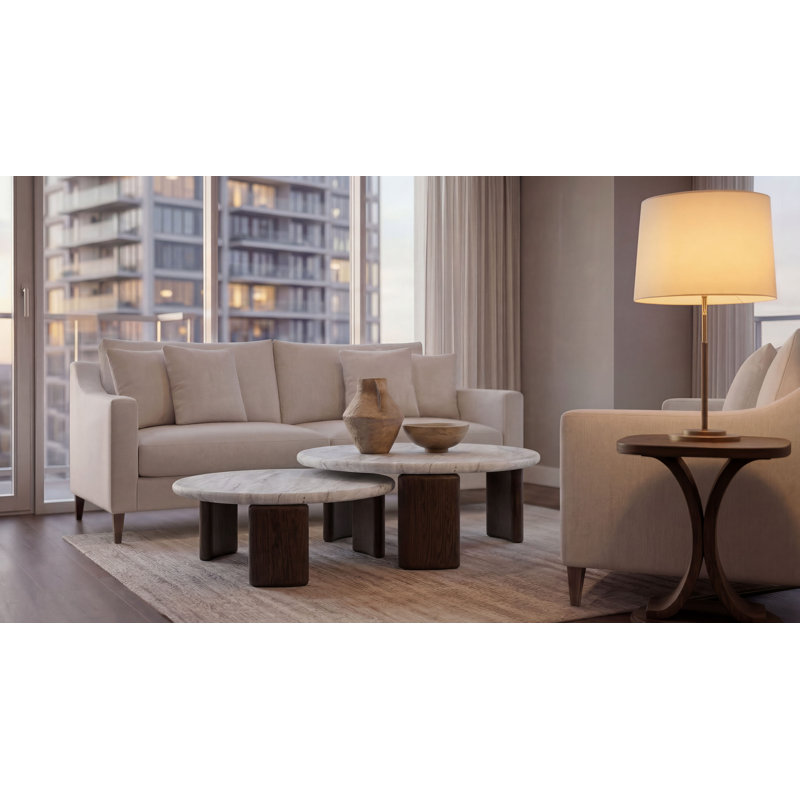 Table basse Aspen, Brown, H 40,6 po x L 102 po x l 102 po