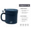 Silipint: Tasse à café 16 oz: Paquet de 2 - Bleu moucheté - Tasses incassables à poignée en silicone