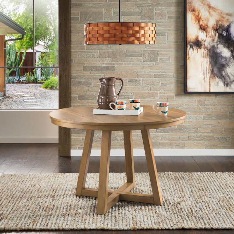 Table de salle à manger Cipolla, Chêne délavé