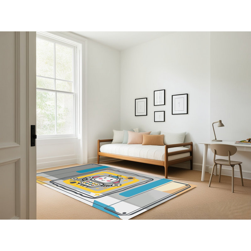 Tapis pour enfant 6 astronautes Ginza, Rectangulaire 2 pi x 3 pi