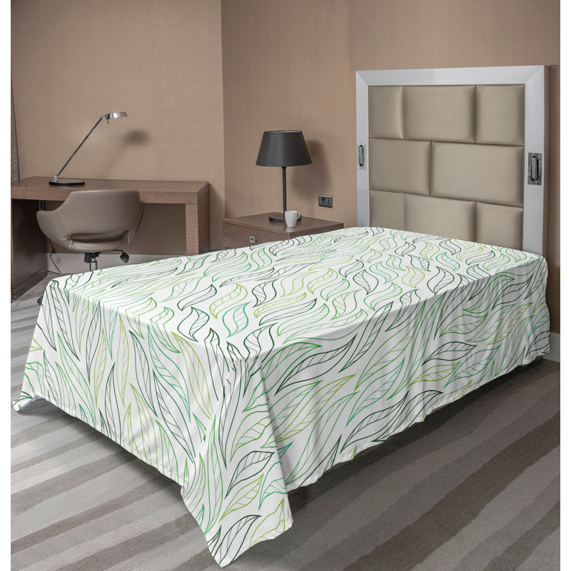 Ambesonne Nature Top Flat Sheet Glisten Fish Sunlight King Blue Purple White, Drap plat pour lit simple