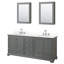 Ensemble de meuble-lavabo double autoportant 80 po avec plateau en quartz Deborah-98207765-98207769-98207770