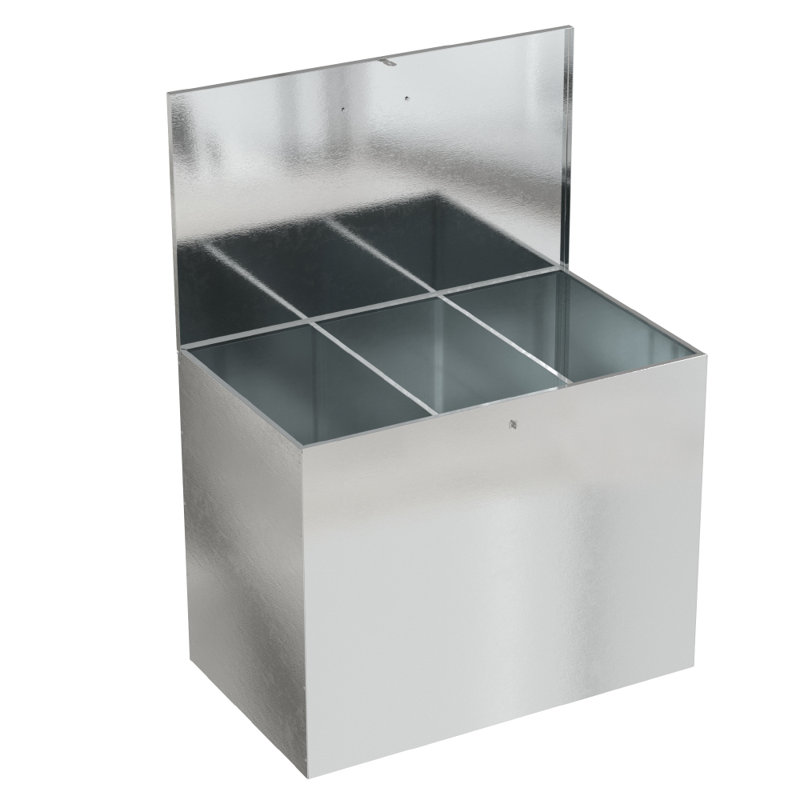 Latitude Run Devona 64L Gallon Water Resistant Metal Lockable in Silver