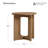 18.1'' Geometric Side Table With Circle-And-Cross Base And Solid Wood Construction