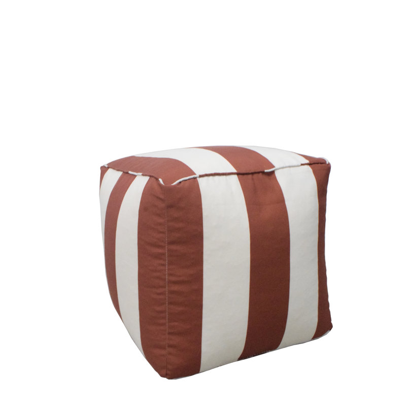 Pouf carré large 18 "Popp, Polyester rouille