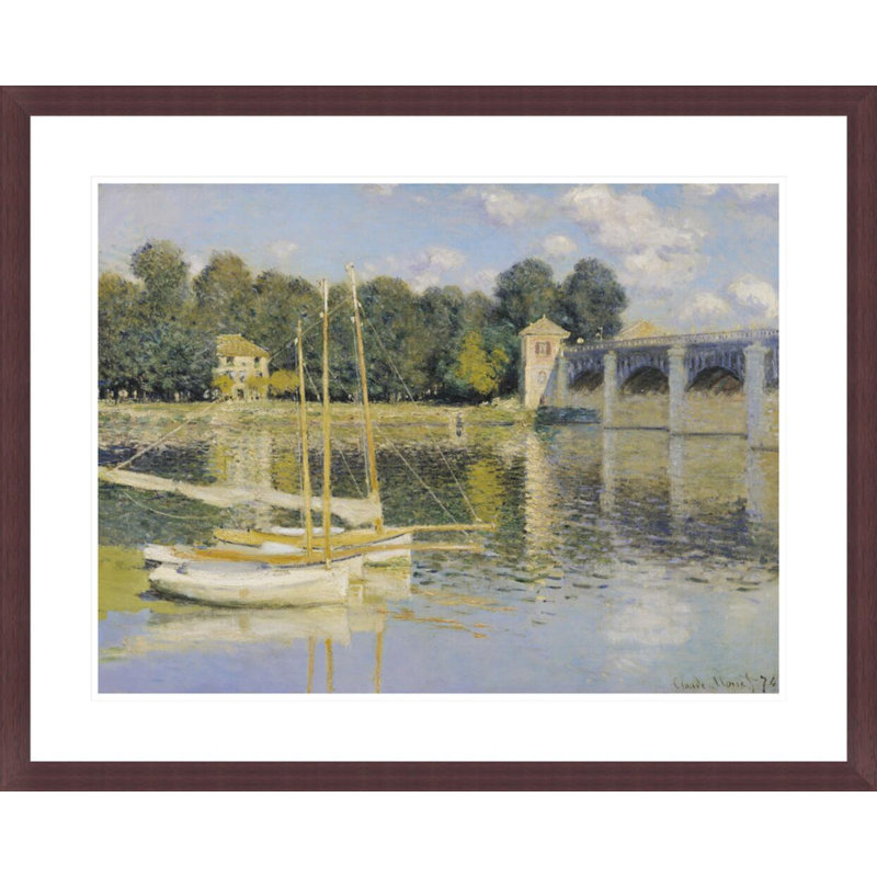 «The Bridge at Argenteuil» par Claude Monet, impression giclée encadrée, H 23,5 po x l 29,2 po