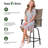 Sour Citrus 3-Piece Bar Table and Chairs Set Outdoor Bar Set with All Weather PVC-coated polyester Swivel Bar Stools and Acrylic Top Bar Height Table for Deck, Poolside, Garden, Porch