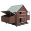 Poulailler en bois avec poulailler et poulailler double-458514006