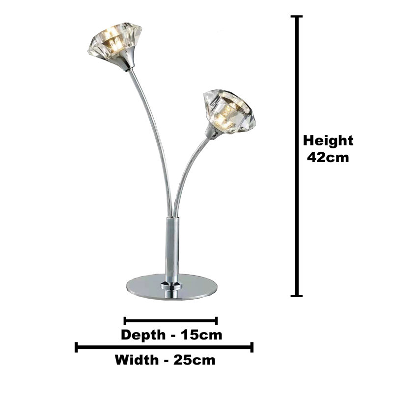 Aaruhi Novelty Lamp, Polished Chrome