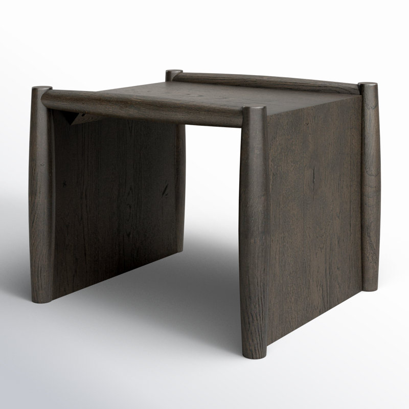 Cayenne Solid Wood End Table, Black