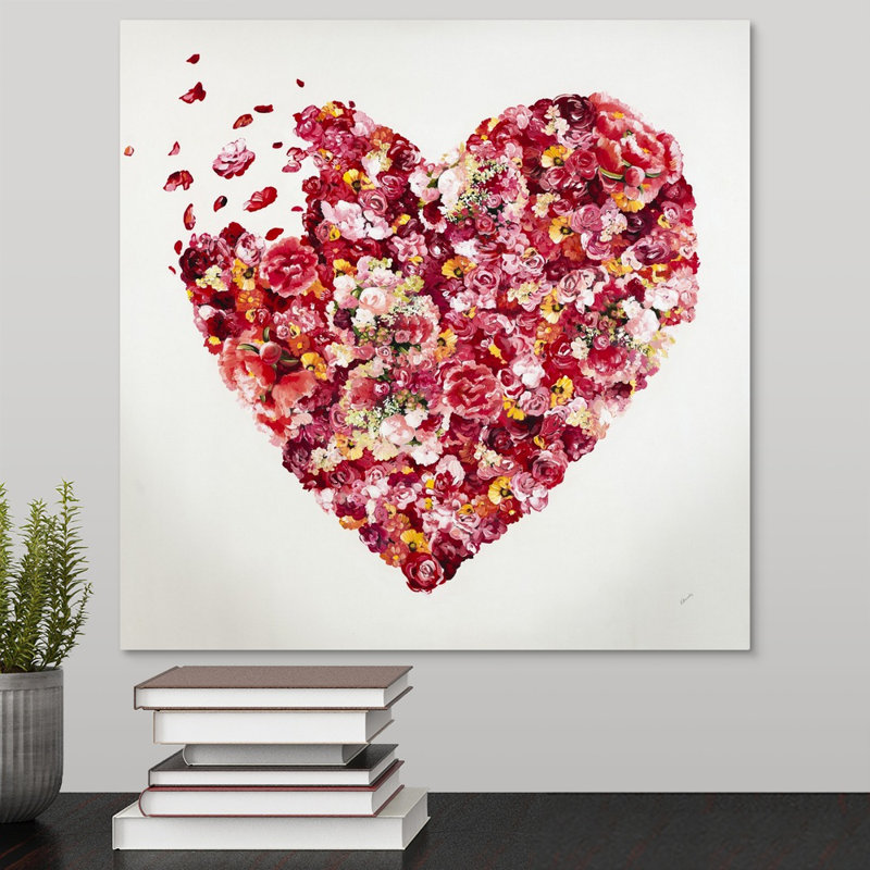 « morceaux of my cardiaque », peinture sur toile, Toile tendue, H 16 po x l 16 po x p 1,25 po