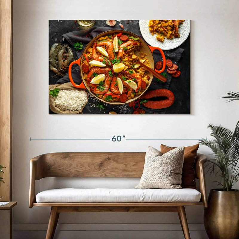 Paella aux fruits de mer Yarlin, H 32 po x l 48 po