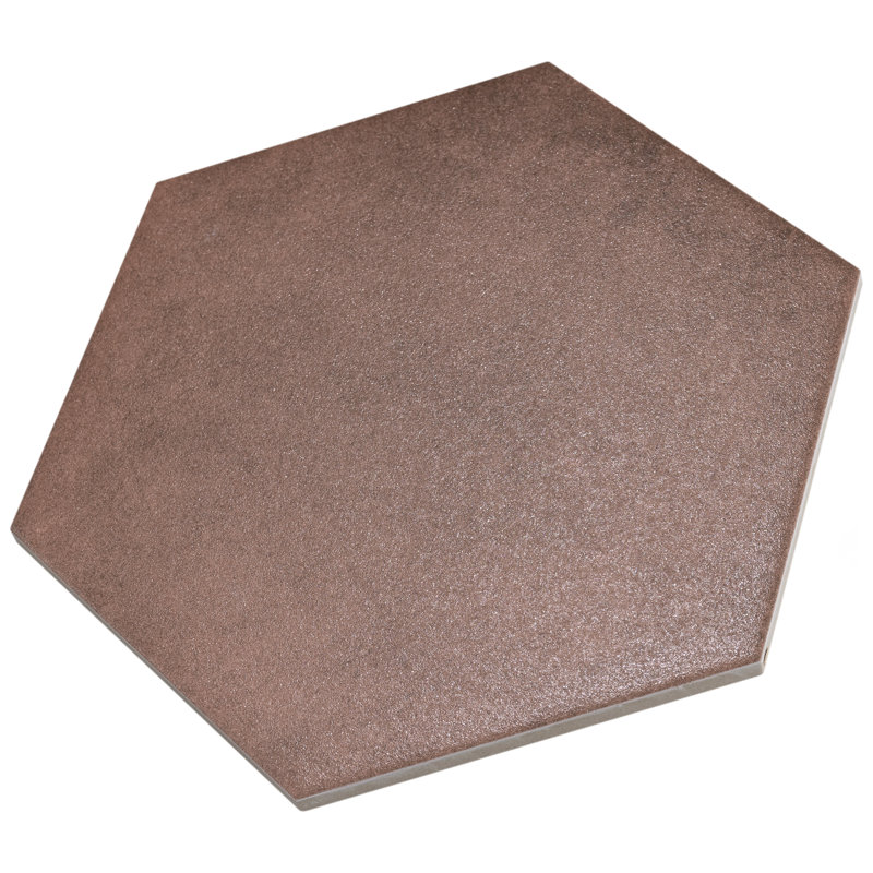 Matter Hex 7.88" x 9" Porcelain Stone Look Floor and Wall Tile, Red