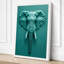 Elephant Head Sculpture Modern - Wrapped Canvas-1460668009-1460668016
