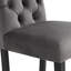 Chaise d'appoint en lin capitonnée Gazi