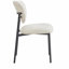 Chaises de salle à manger rembourrées avec pieds en métal, beige