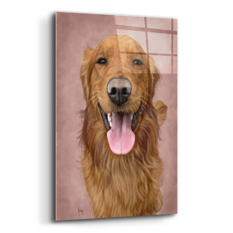  «Dog Portrait» par Ashley Bradley, art mural en verre acrylique, H 24 po x l 16 po x P 0,2 po