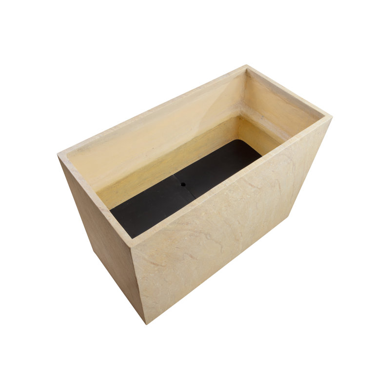 Perkey Concrete Planter, 36" H x 48" W x 24" D, Taupe
