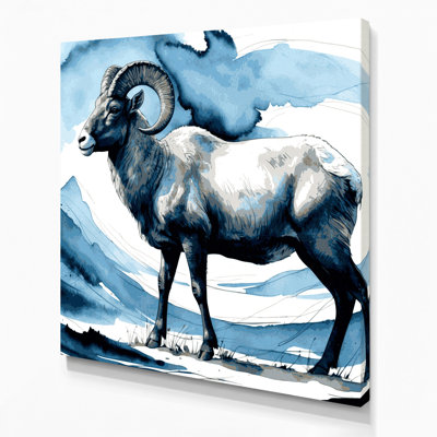 Art mural sur toile bleu