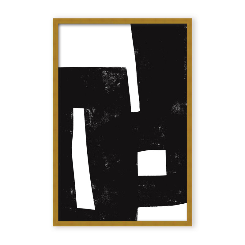 Abstract I Was Never There by  - Picture Frame Painting on Paper, 24" H x 16" W x 1.125" D, Framed Print, Black