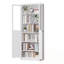 Armoire de cuisine en métal avec portes et tablettes
