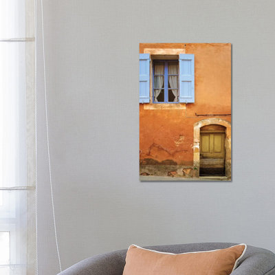 France, Provence, Roussillon. Weathered Window And Door Of House. by Jaynes Gallery - Wrapped Canvas Gallery-Wrapped Canvas Giclée