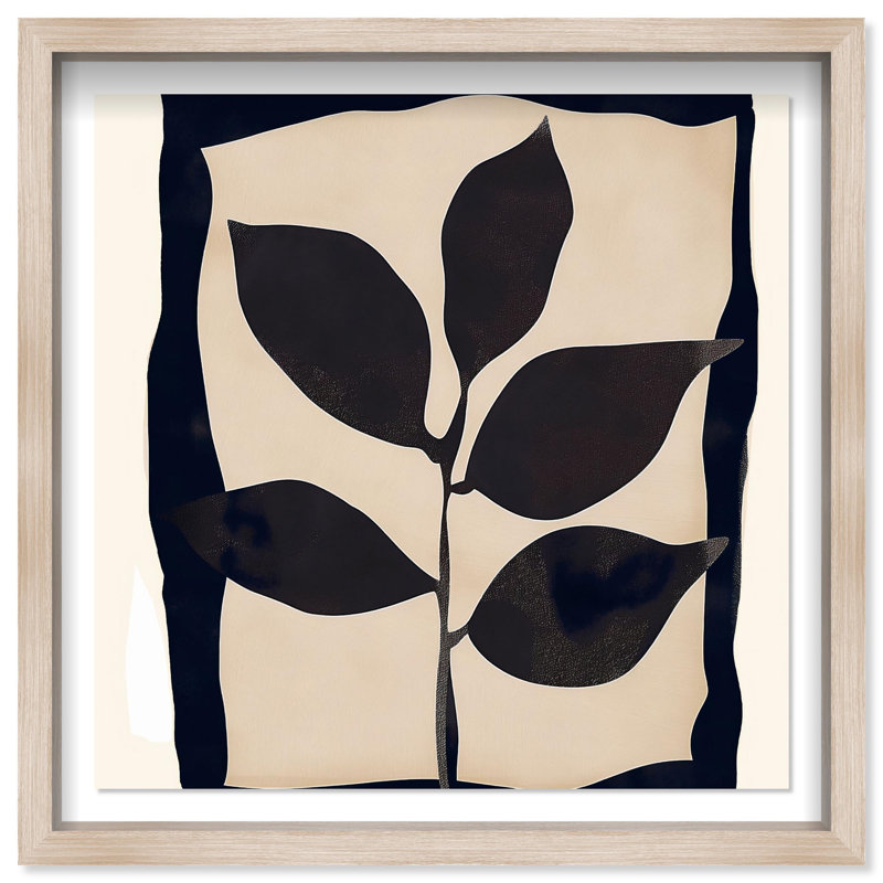 Oliver Gal Transcendent Spaces I Abstract Botanical - Luxury Shadowbox Framed Wall Art, 42" H x 42" W, Cream