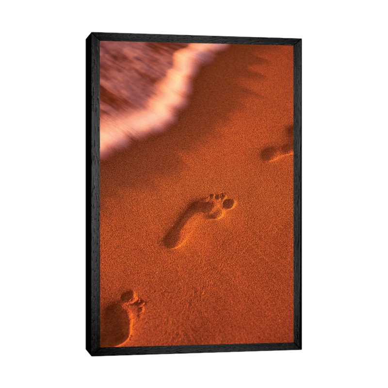 Beach Path by Dennis Frates - Print on Canvas, 101.6cm H x 66.04cm W x 3.81cm D, Black Framed