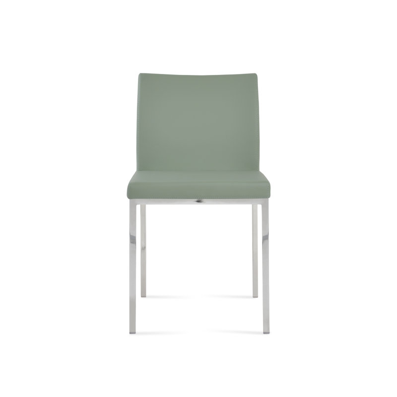 Chaise d'appoint en métal Aria, PPM menthe, Acier inoxydable