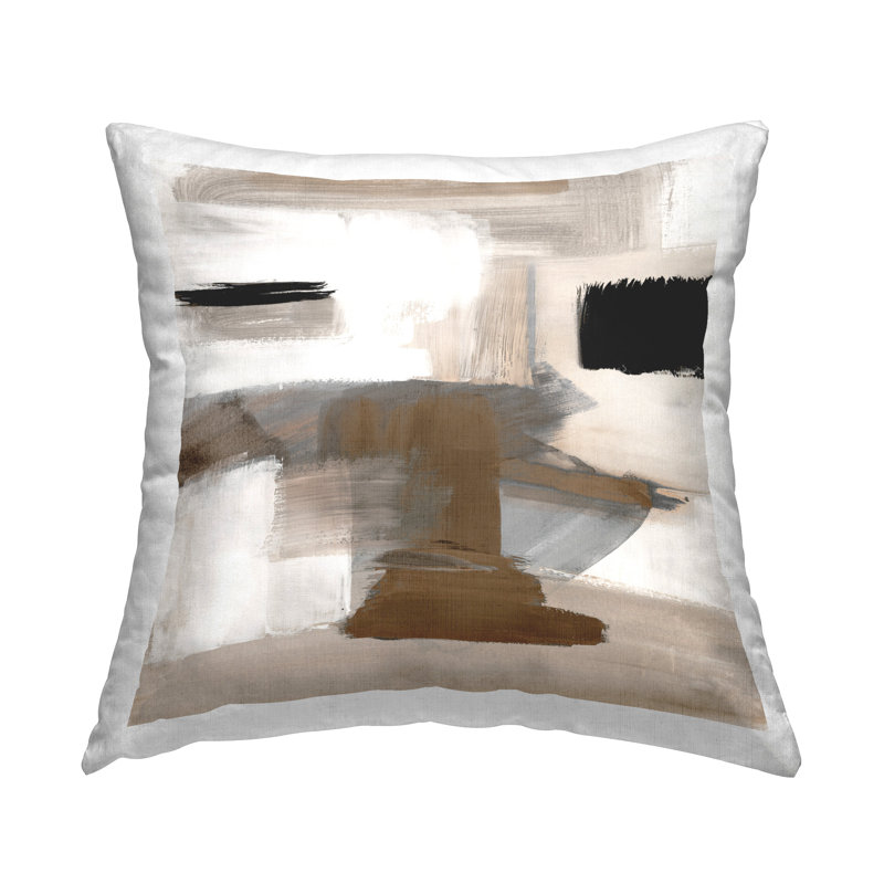 Coussin décoratif à motif abstrait Desert Impression par Stella Chang
