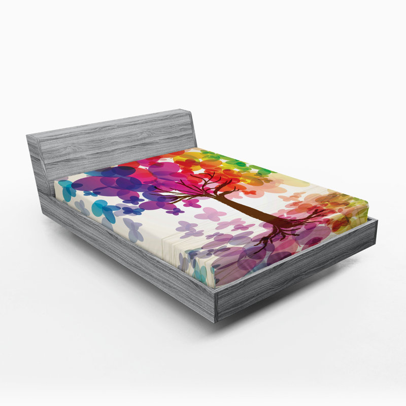 Multicolore Ambesonne, Ensemble de draps pour très grand lit