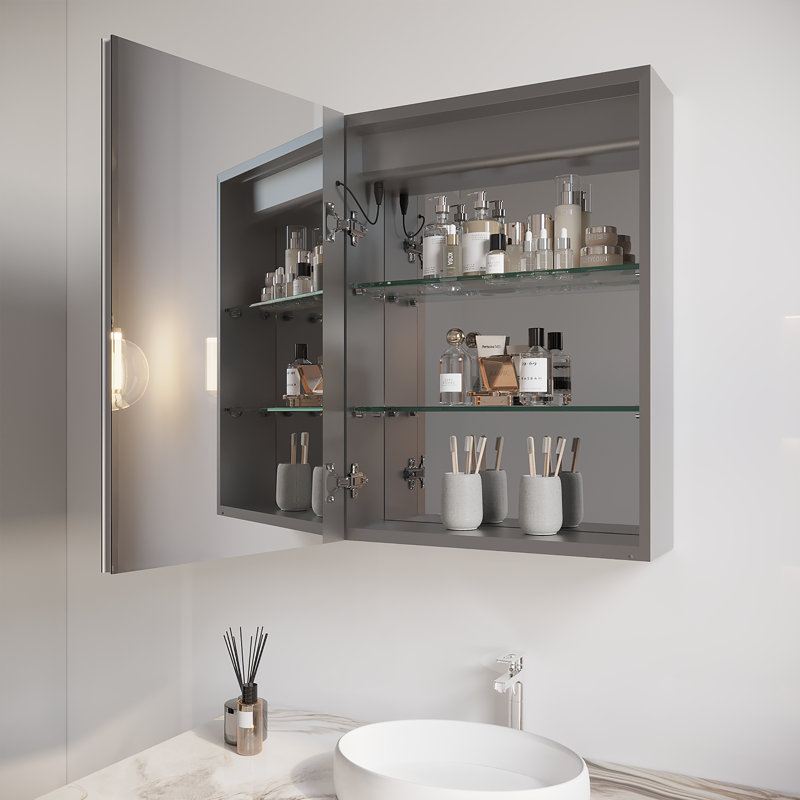 Miroir fixe pour armoire à pharmacie sans cadre l 20 po H 26 po Amanvir