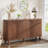 59.74" Modern Rustic Brown Buffet Sideboard Cabinet With Storage-1329073293