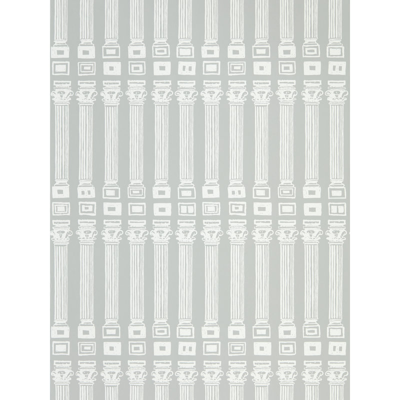 Columns Wallpaper, Empire Gray/Architects White